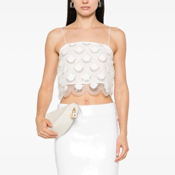 Rotate Birger Christensen Sequined Cropped Top – Size 36 (EU) - Picture 12 of 12